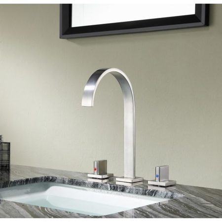 Anzzi Sabre 8" Widespread 2-Handle Bathroom Faucet in Brushed Nickel L-AZ183BN